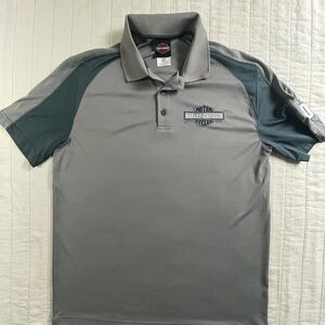 Harley-Davidson of Folsom California Gray Polo Shirt Large